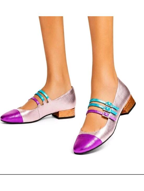 Mary Jane Shoes - KURT GEIGER LONDON Pierra Mary Jane Flats Size 37/US 6.5 Upper Leather NEW